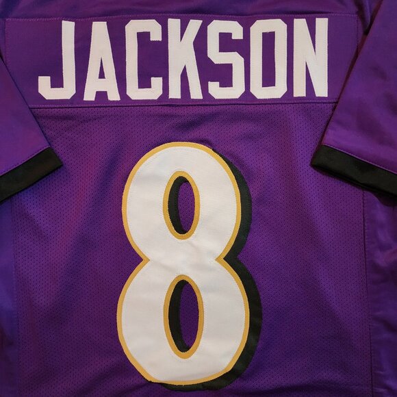 Lamar Jackson #8 purple jersey.  Tackle twill. Size M - Picture 3 of 6